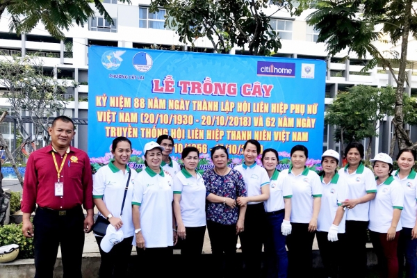 Lễ trồng cây nhân ngày Phụ nữ Việt Nam tại Cụm chung cư CITIHOME MY HOUSE Lễ trồng cây nhân ngày Phụ nữ Việt Nam tại Cụm chung cư CITIHOME MY HOUSE
